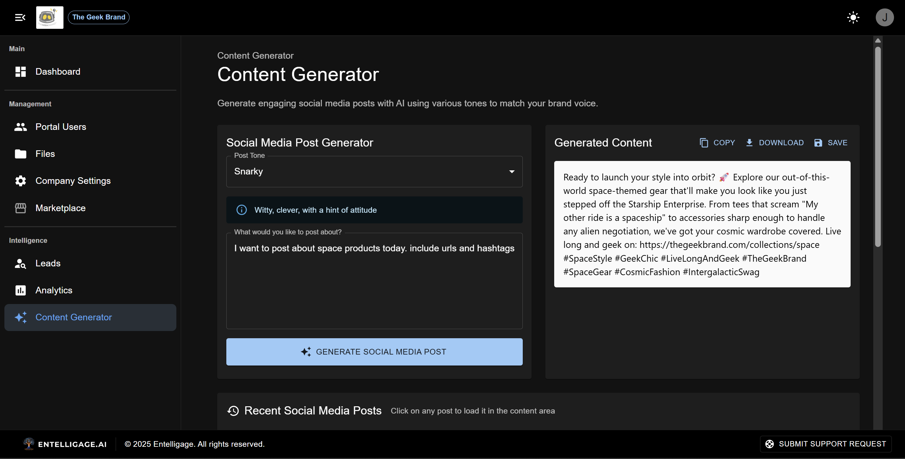 Click to enlarge AI Content Generator